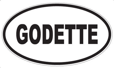 GODETTE - Oval Sticker