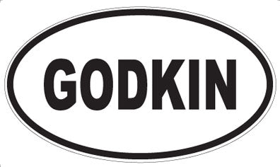 GODKIN - Oval Sticker