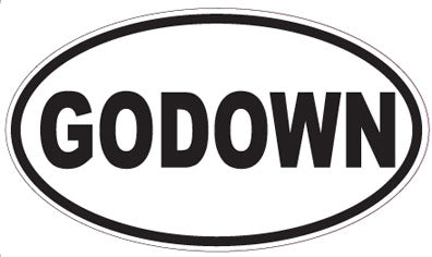GODOWN - Oval Sticker