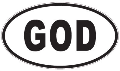 GOD - 3 Letter Initials Oval Magnet