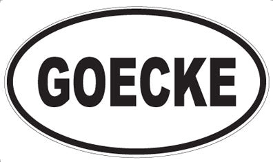 GOECKE - Oval Magnet