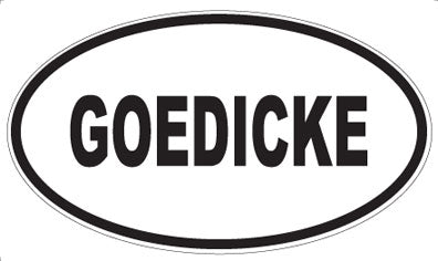 GOEDICKE - Oval Magnet