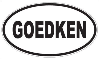 GOEDKEN - Oval Magnet