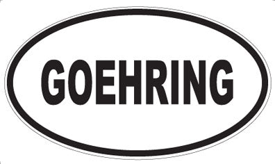 GOEHRING - Oval Magnet