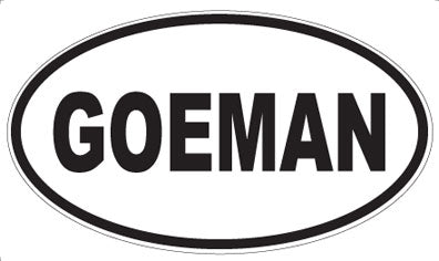 GOEMAN - Oval Magnet