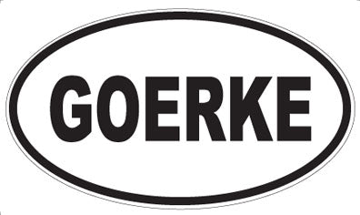 GOERKE - Oval Magnet