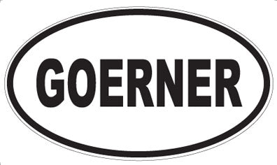 GOERNER - Oval Magnet