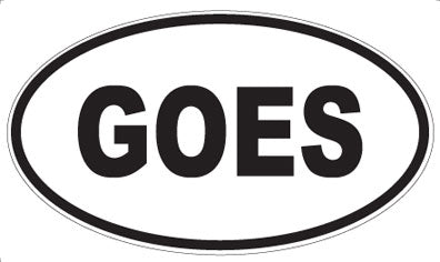 GOES - Oval Magnet