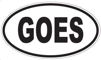 GOES - Oval Sticker