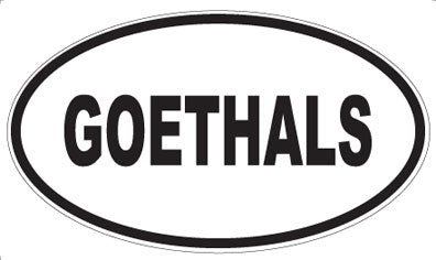 GOETHALS - Oval Magnet