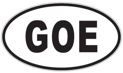 GOE - 3 Letter Initials Oval Magnet