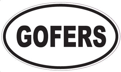 GOFERS - Oval Sticker