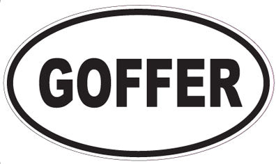 GOFFER - Oval Sticker