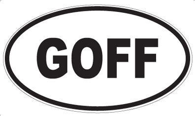 GOFF - Oval Magnet