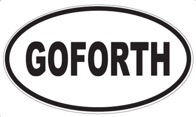 GOFORTH - Oval Magnet
