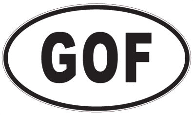 GOF - 3 Letter Initials Oval Magnet