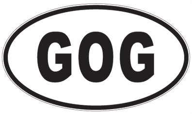 GOG - 3 Letter Initials Oval Sticker
