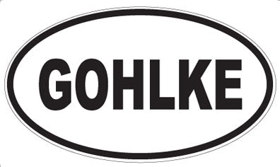 GOHLKE - Oval Sticker