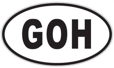 GOH - 3 Letter Initials Oval Magnet