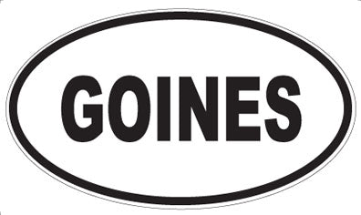 GOINES - Oval Magnet