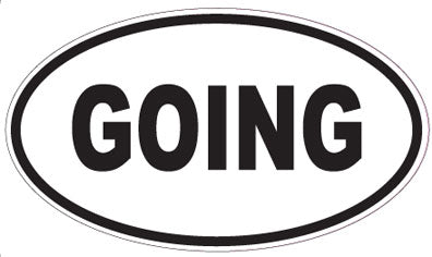 GOING - Oval Sticker
