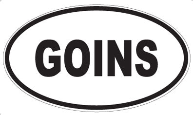 GOINS - Oval Magnet