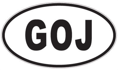 GOJ - 3 Letter Initials Oval Magnet