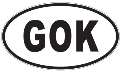 GOK - 3 Letter Initials Oval Magnet