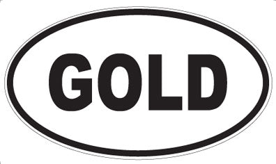 GOLD - Oval Magnet