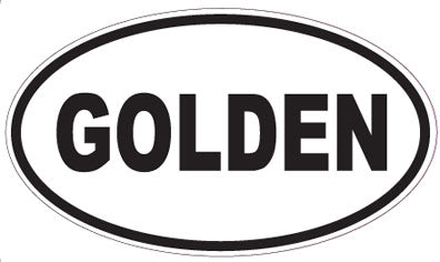GOLDEN - Oval Sticker
