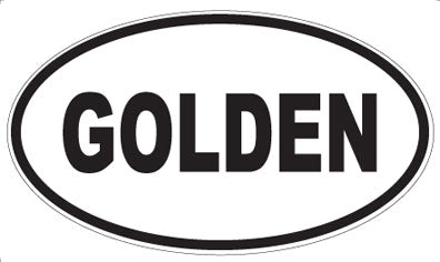 GOLDEN - Oval Magnet