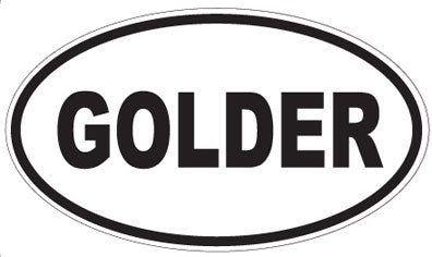GOLDER - Oval Sticker
