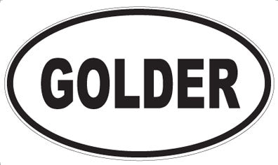 GOLDER - Oval Magnet