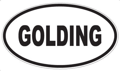 GOLDING - Oval Sticker