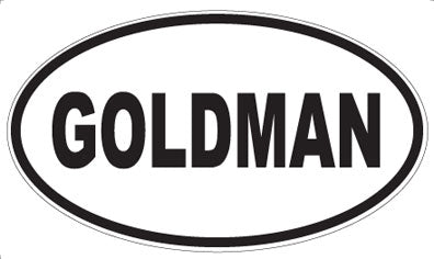 GOLDMAN - Oval Magnet