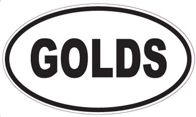 GOLDS - Oval Sticker