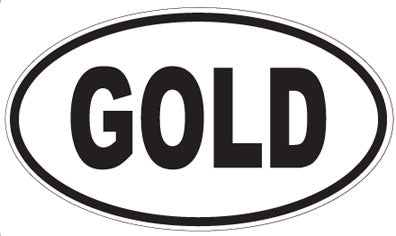 GOLD - Oval Sticker