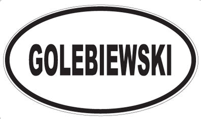 GOLEBIEWSKI - Oval Magnet