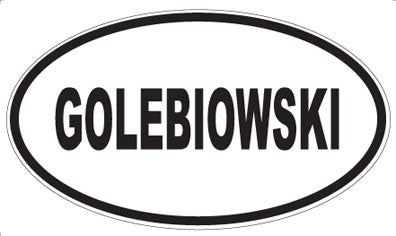 GOLEBIOWSKI - Oval Magnet
