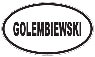 GOLEMBIEWSKI - Oval Magnet