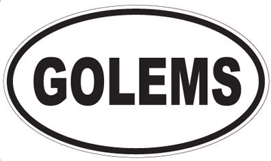 GOLEMS - Oval Sticker