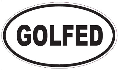 GOLFED - Oval Sticker