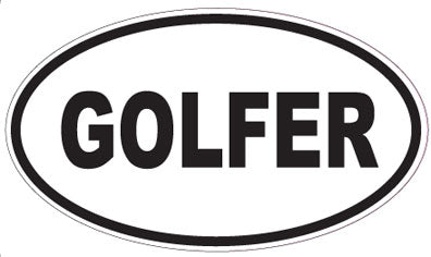 GOLFER - Oval Sticker