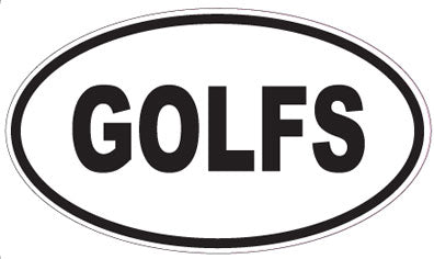 GOLFS - Oval Sticker