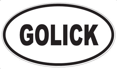 GOLICK - Oval Magnet