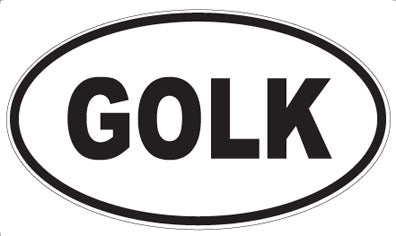 GOLK - Oval Magnet