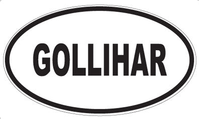 GOLLIHAR - Oval Magnet