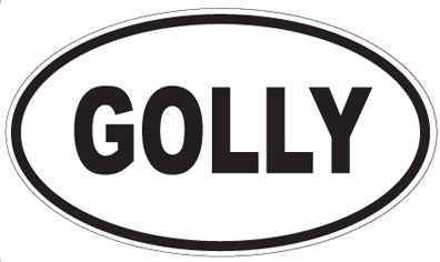GOLLY - Oval Magnet