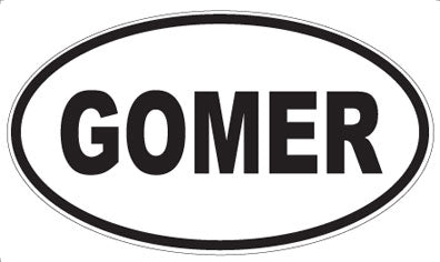 GOMER - Oval Magnet