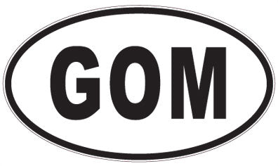 GOM - 3 Letter Initials Oval Magnet